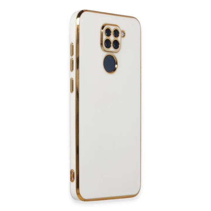 Mey İthalat®  Xiaomi Redmi Note 9 Kılıf Volet Silikon - Beyaz