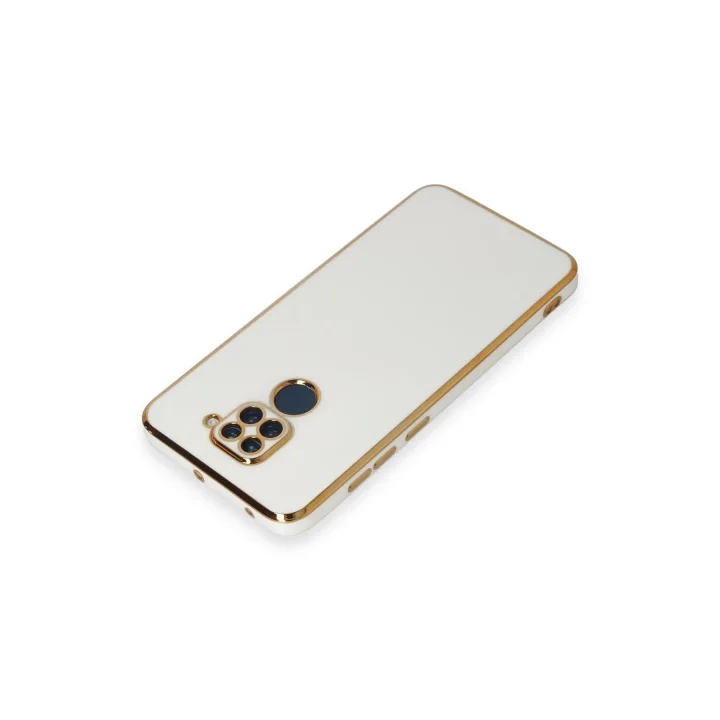 Mey İthalat®  Xiaomi Redmi Note 9 Kılıf Volet Silikon - Beyaz