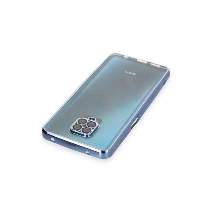 Mey İthalat®  Xiaomi Redmi Note 9 Pro Kılıf  Lensli Silikon - Açık Mavi