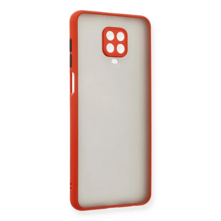 Mey İthalat®  Xiaomi Redmi Note 9 Pro Kılıf Montreal Silikon Kapak - Kırmızı