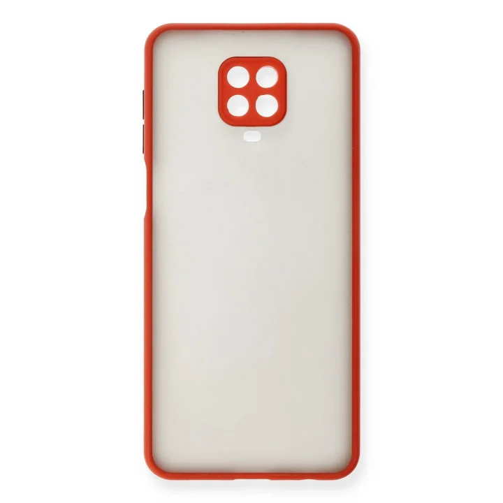 Mey İthalat®  Xiaomi Redmi Note 9 Pro Kılıf Montreal Silikon Kapak - Kırmızı