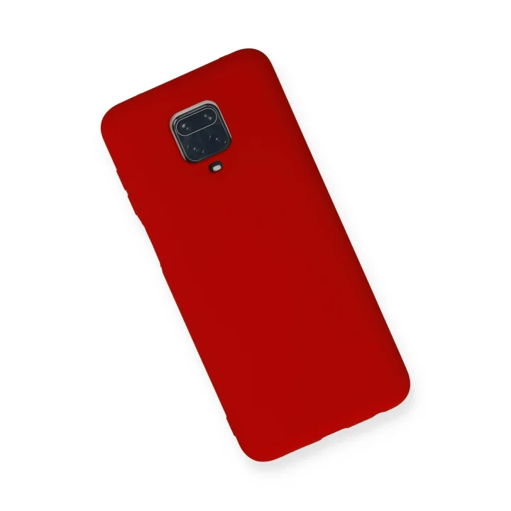 Mey İthalat®  Xiaomi Redmi Note 9 Pro Kılıf Nano içi Kadife Silikon - Kırmızı