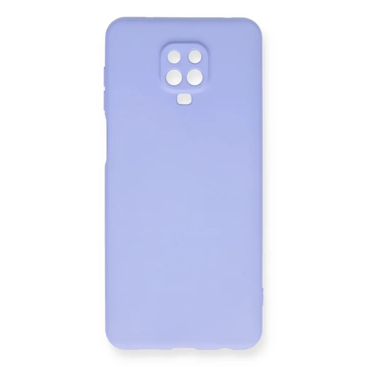 Mey İthalat®  Xiaomi Redmi Note 9 Pro Kılıf Nano içi Kadife Silikon - Lila