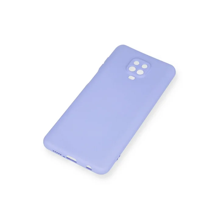 Mey İthalat®  Xiaomi Redmi Note 9 Pro Kılıf Nano içi Kadife Silikon - Lila