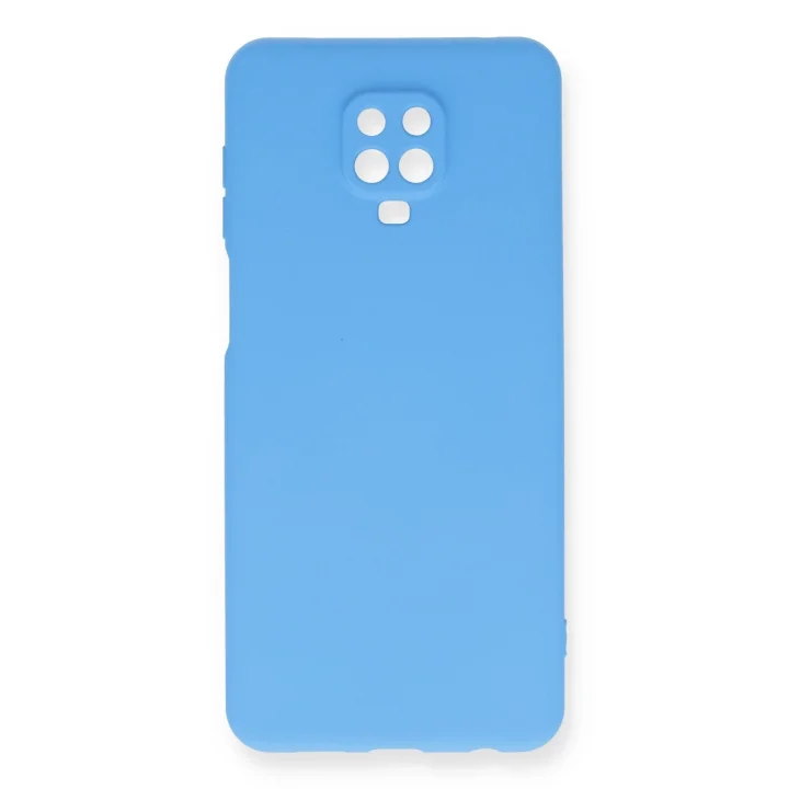 Mey İthalat®  Xiaomi Redmi Note 9 Pro Kılıf Nano içi Kadife Silikon - Mavi