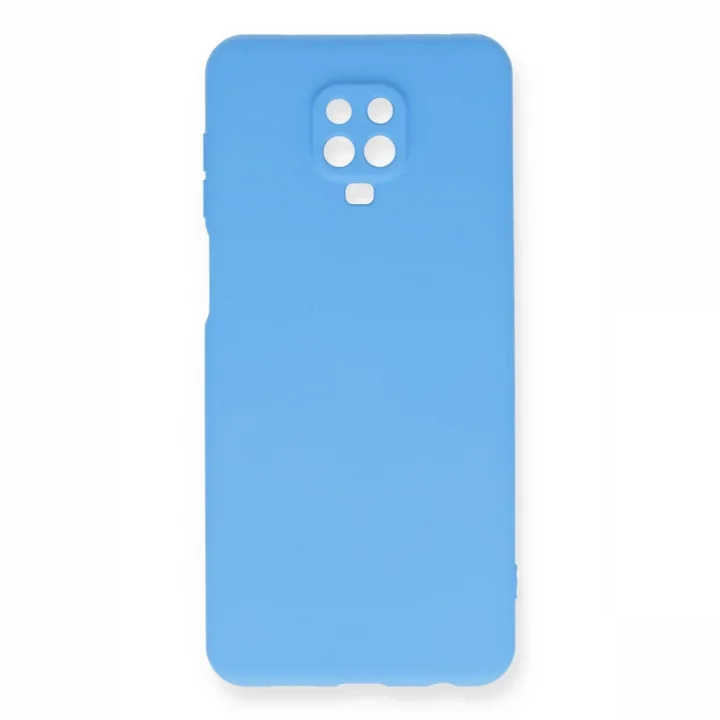 Mey İthalat®  Xiaomi Redmi Note 9 Pro Kılıf Nano içi Kadife Silikon - Mavi