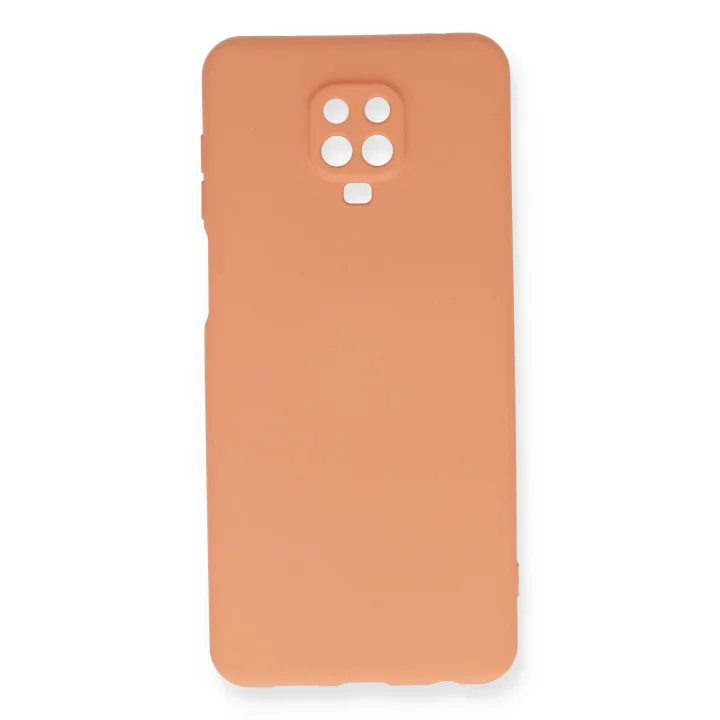 Mey İthalat®  Xiaomi Redmi Note 9 Pro Kılıf Nano içi Kadife Silikon - Turuncu