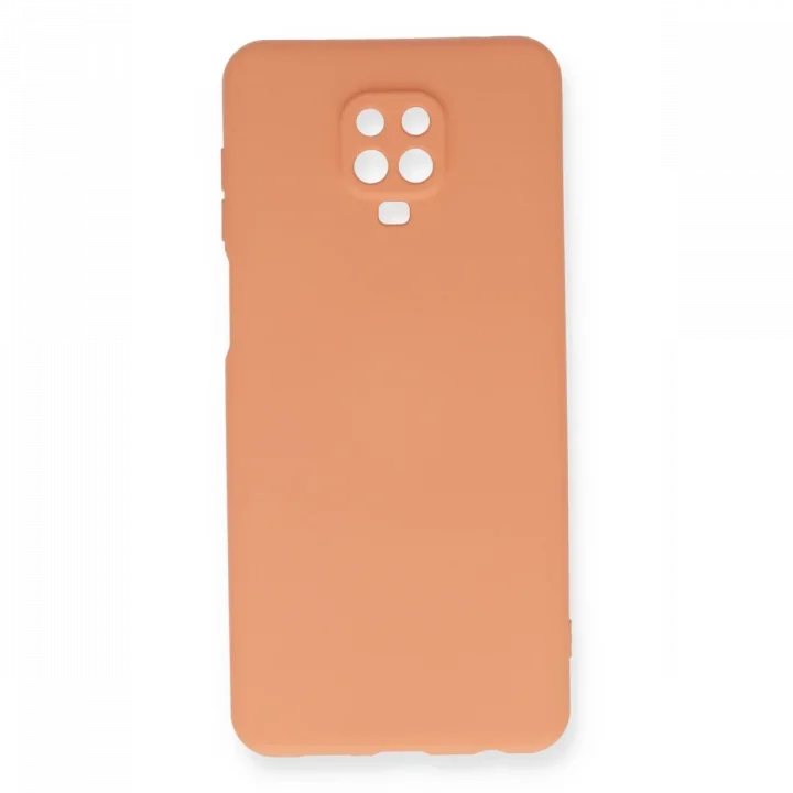 Mey İthalat®  Xiaomi Redmi Note 9 Pro Kılıf Nano içi Kadife Silikon - Turuncu