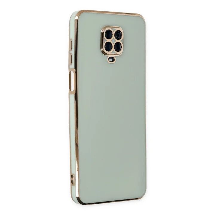 Mey İthalat®  Xiaomi Redmi Note 9 Pro Kılıf Volet Silikon - Açık Yeşil