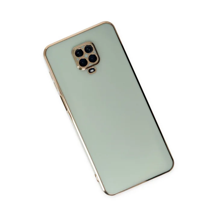 Mey İthalat®  Xiaomi Redmi Note 9 Pro Kılıf Volet Silikon - Açık Yeşil