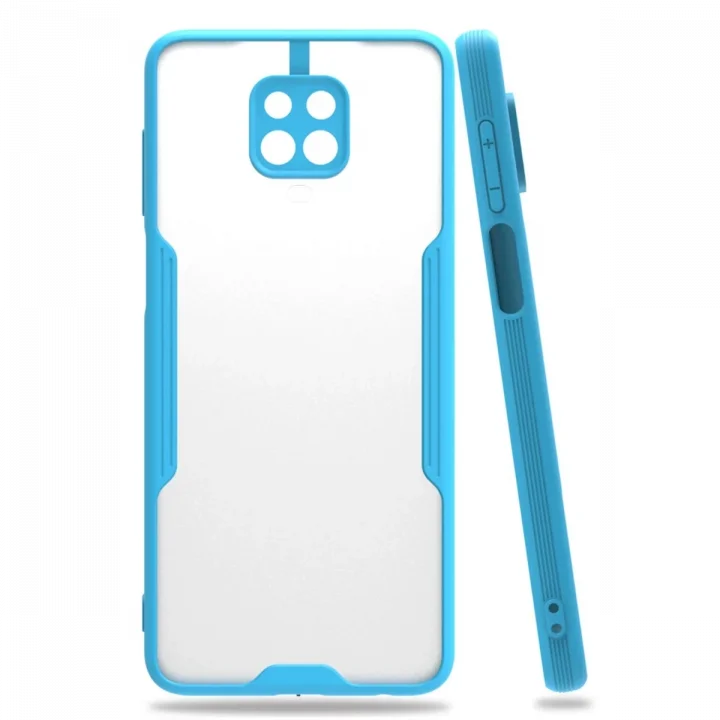Mey İthalat®   Redmi Note 9S Kılıf Platin Silikon - Mavi