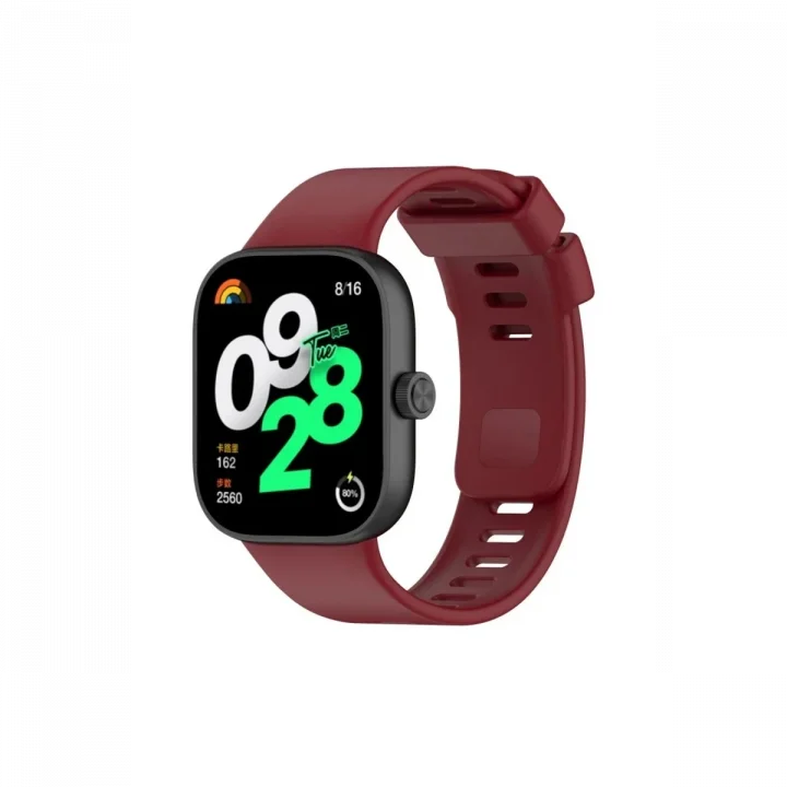 Mey İthalat®  Xiaomi Redmi Watch 4 Klasik Kordon - Bordo