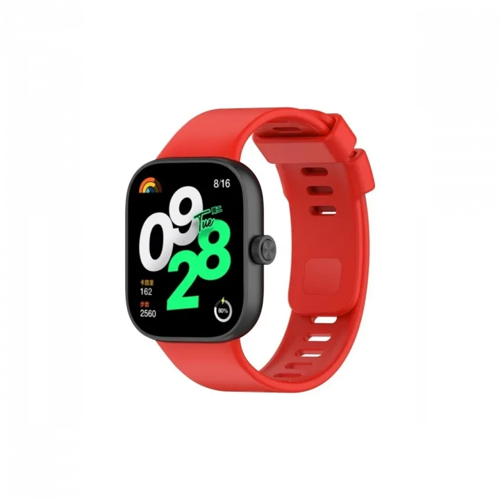 Mey İthalat®  Xiaomi Redmi Watch 4 Klasik Kordon - Kırmızı