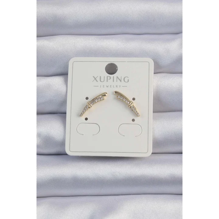 Mey İthalat® Xuping Gold Renk Zirkon Taşlı Küpe