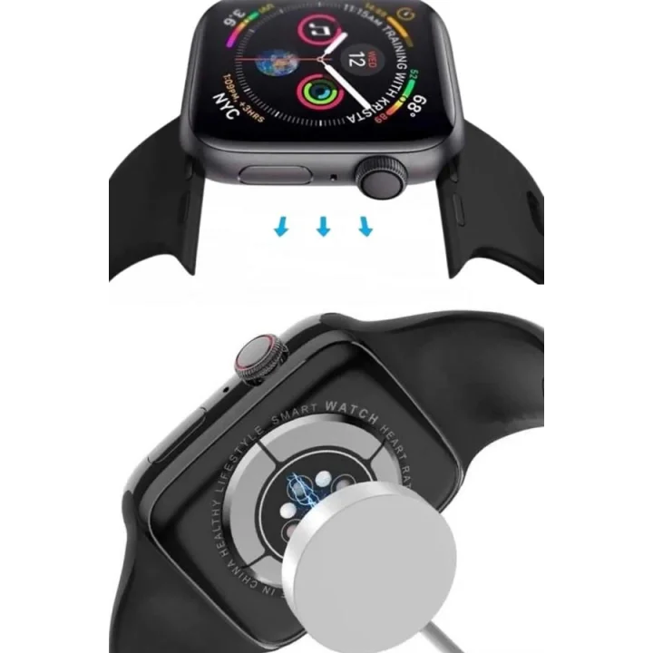 Mey İthalat® Yeni Model Akıllı Saat Dokunmatik Ekran Unisex Amoled Ekran 44 mm