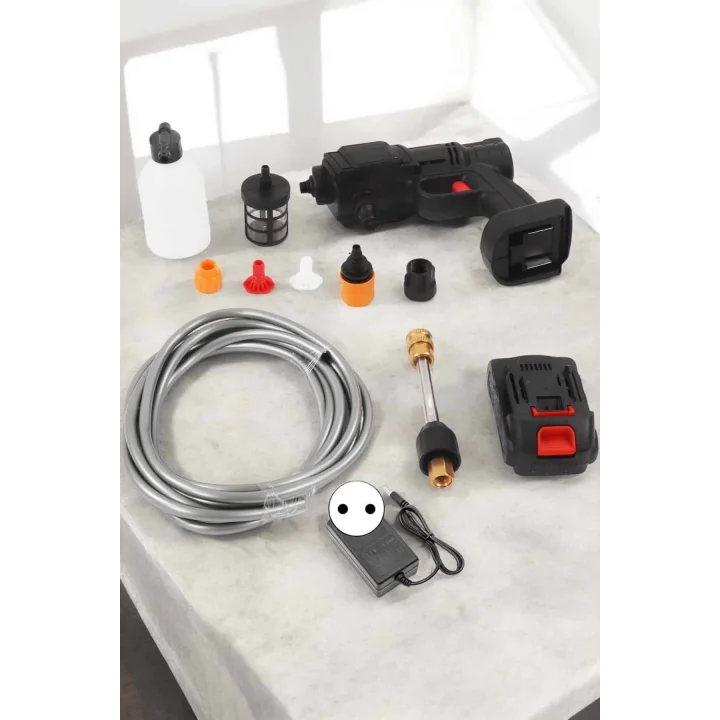 Mey İthalat® Yeni Nesil Araç Yıkama Şarjlı Tabancası Basınçlı Su Hazneli