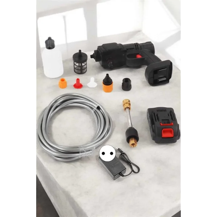 Mey İthalat® Yeni Nesil Araç Yıkama Şarjlı Tabancası Basınçlı Su Hazneli