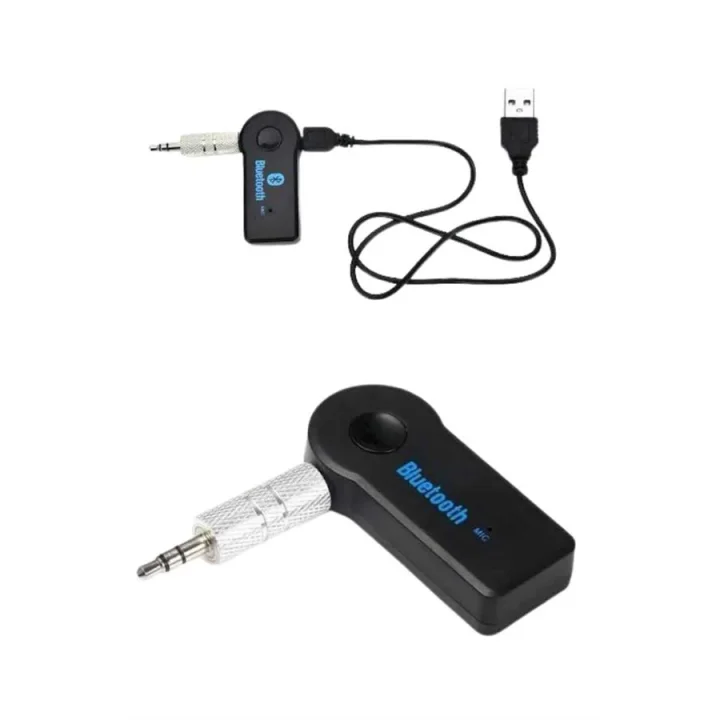 Mey İthalat® Yeni Nesil Bluetooth Aux Araç Kiti Siyah TV Tablet Telefon Araç Araba