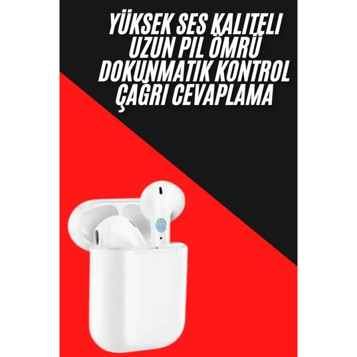 Mey İthalat® Yeni Nesil Çift Mikrofonlu Dokunmatik Kablosuz Bluetooth Kulaklık