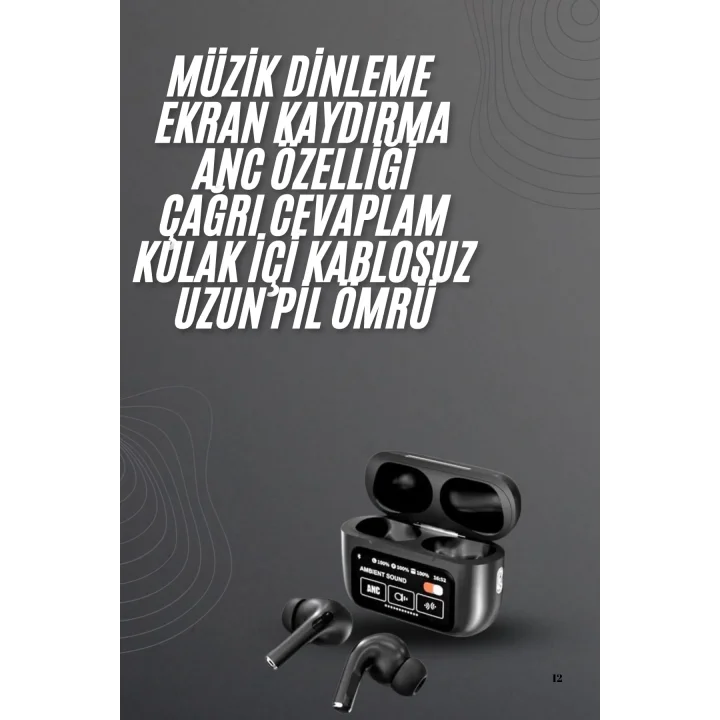 Mey İthalat® Yeni Nesil Pro Ekranlı Bluetooth Kulaklık 5.0 Bluetooth
