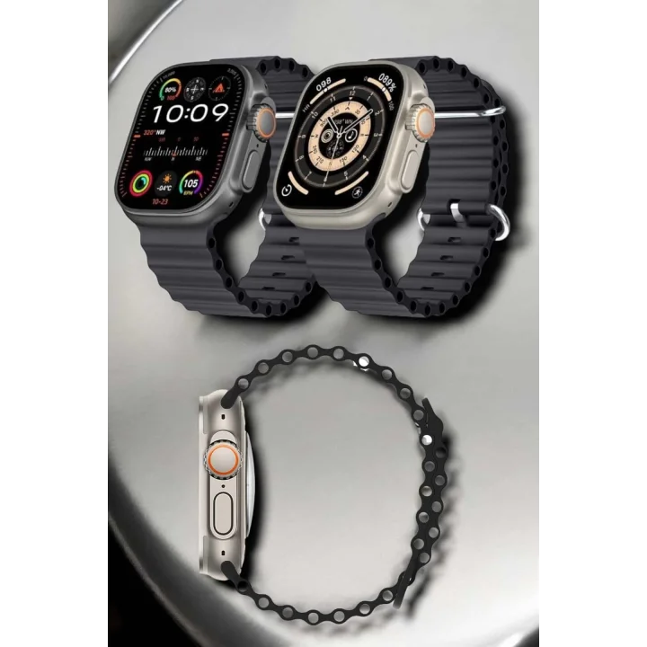 Mey İthalat® Yeni Nesil Ultra Akıllı Saat Titreşimli, Uyku & Sağlık Takibi, Çift Kordon