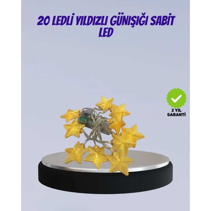 Mey İthalat® Yıldız Figürlü Led Şerit Işık 5m İç Mekan Dekor Aydınlatma