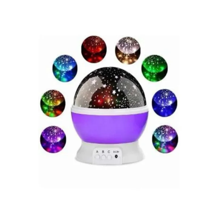Mey İthalat® Yıldız Görünümlü Gece Lambası Renkli Masa Lambası Gökyüzü Projeksiyon