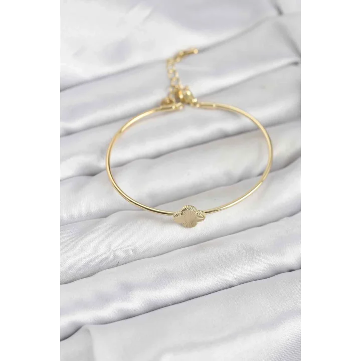 Mey İthalat® Yonca Model Gold Renk Kadın Bileklik