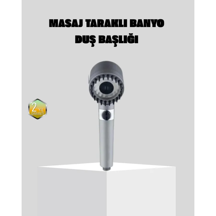 Mey İthalat® Yüksek Basınçlı Masajlı Duş Başlığı Su Tasarruflu