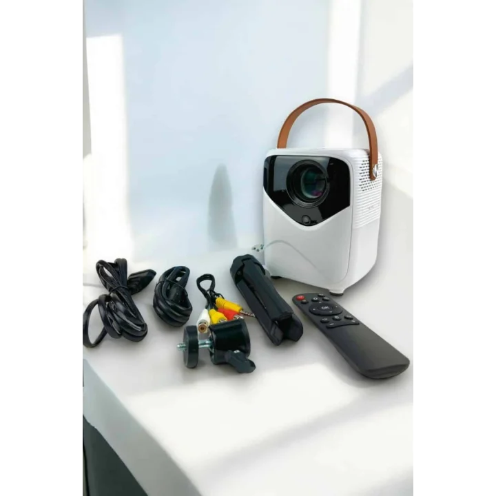 Mey İthalat® Yüksek HD Görünümlü Taşınabilir Projeksiyon Cihazı