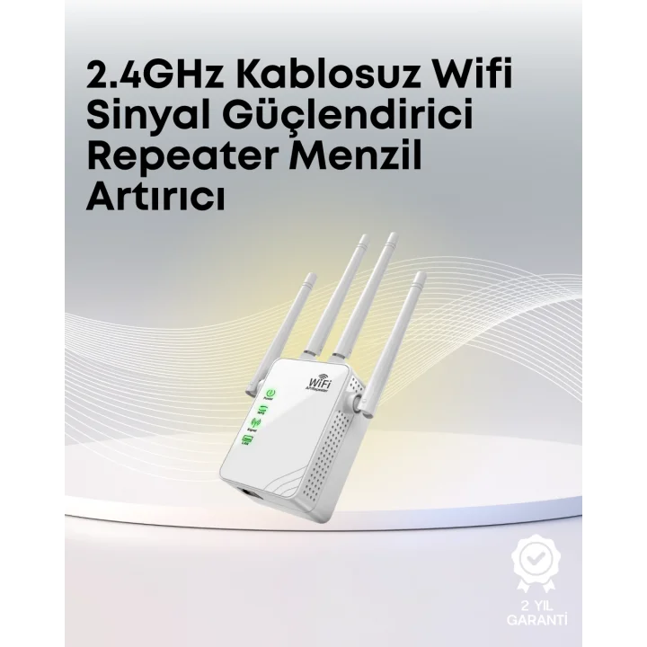 Mey İthalat® Yüksek Hızlı Parazit Önleyici WiFi Repeater Router