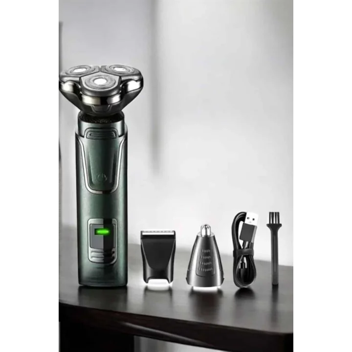 Mey İthalat® Yüksek Performanslı 3 Başlıklı Profesyonel Tıraş Makinesi