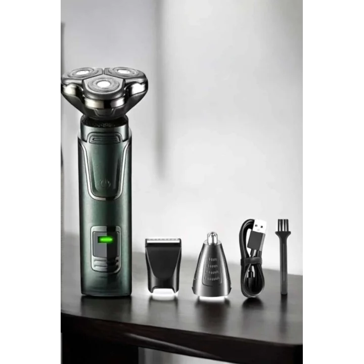 Mey İthalat® Yüksek Performanslı 3 Başlıklı Profesyonel Tıraş Makinesi