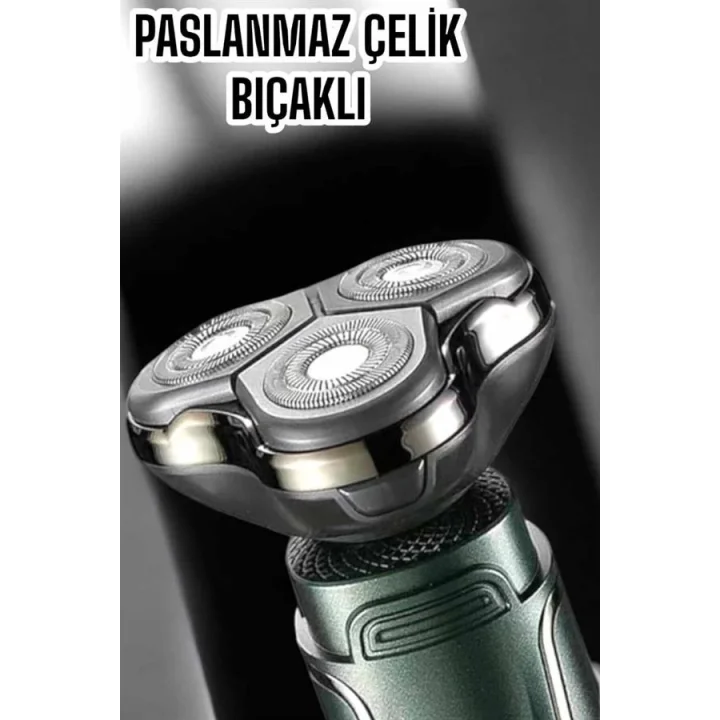 Mey İthalat® Yüksek Performanslı 3 Başlıklı Profesyonel Tıraş Makinesi