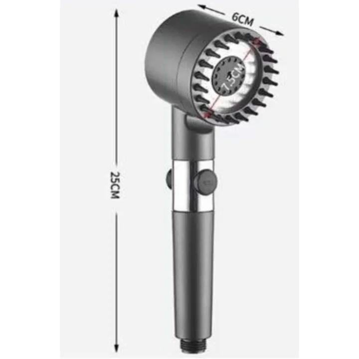 Mey İthalat® Yüksek Performanslı Masaj Etkili Su Tasarruflu Duş Başlığı Krom Kaplama Uzun Ömürlü