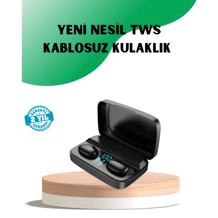 Mey İthalat® Yüksek Ses Kaliteli A10s TWS Bluetooth 5.0 Kablosuz Kulaklık