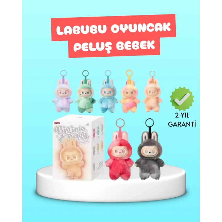 Mey İthalat® Yumuşak Dolgulu Labubu Karakter Peluş Oyuncak