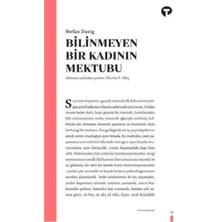 Bilinmeyen Bir Kadının Mektubu