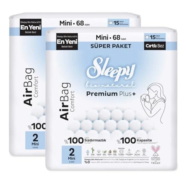 Bio Natural Premium Plus Airbag Comfort Avantaj Paketi Bebek Bezi 2 Numara Mini 136 Adet