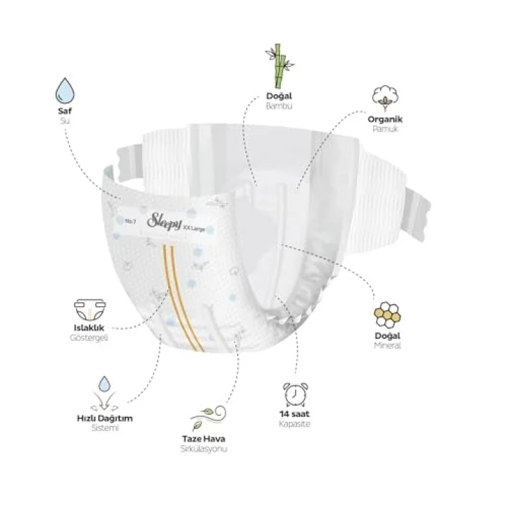 Bio Natural Premium Plus Airbag Comfort Avantaj Paketi Bebek Bezi 7 Numara Xxlarge 56 Adet