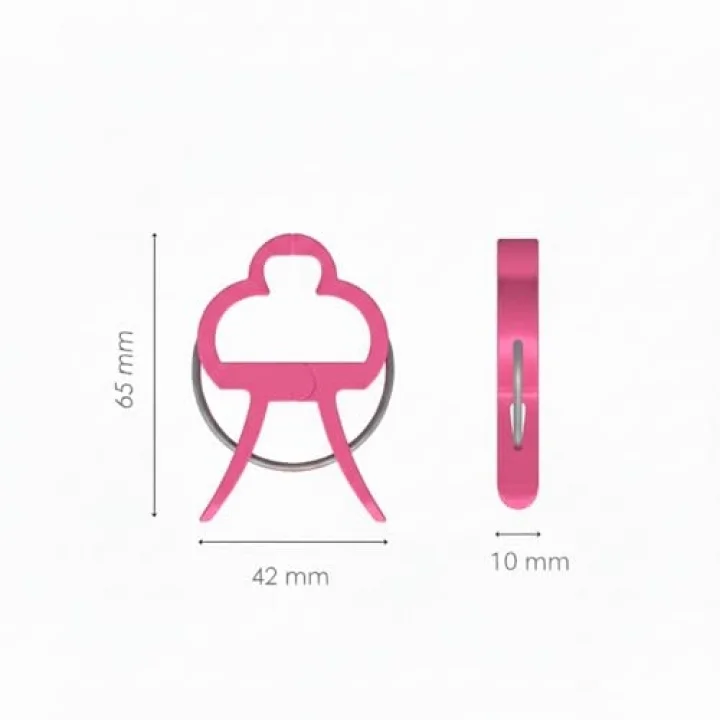Bitki Bağlama Destek Mandalı 10 Adet Orta Boy (Pembe)