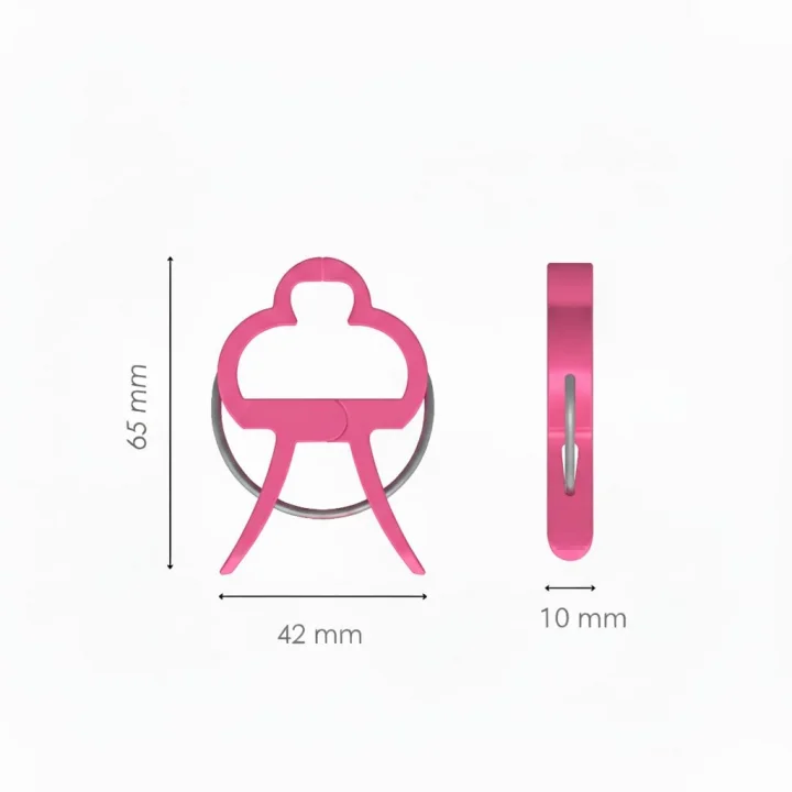 Bitki Bağlama Destek Mandalı 10 Adet Orta Boy (Pembe)