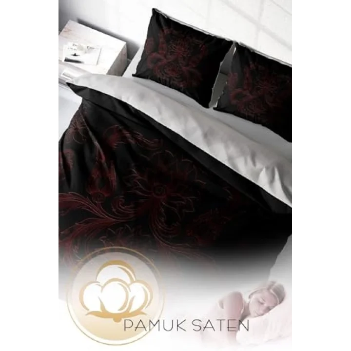 Black Baroque 3D Çift Kişilik Nevresim Takımı, monohome7358