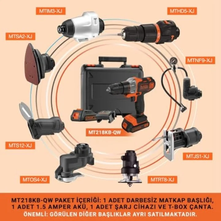 Black + Decker MTJS1-XJ Multievo Dekupaj Testere Aparatı, 1 Adet