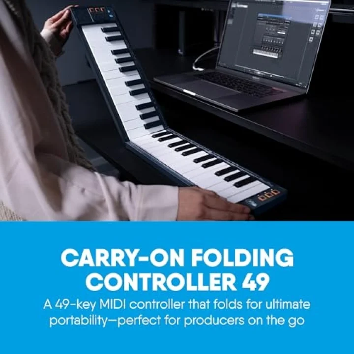 Blackstar Folding 49 Tuşlu Taşınabilir ve Katlanabilir Midi Klavye (Siyah)