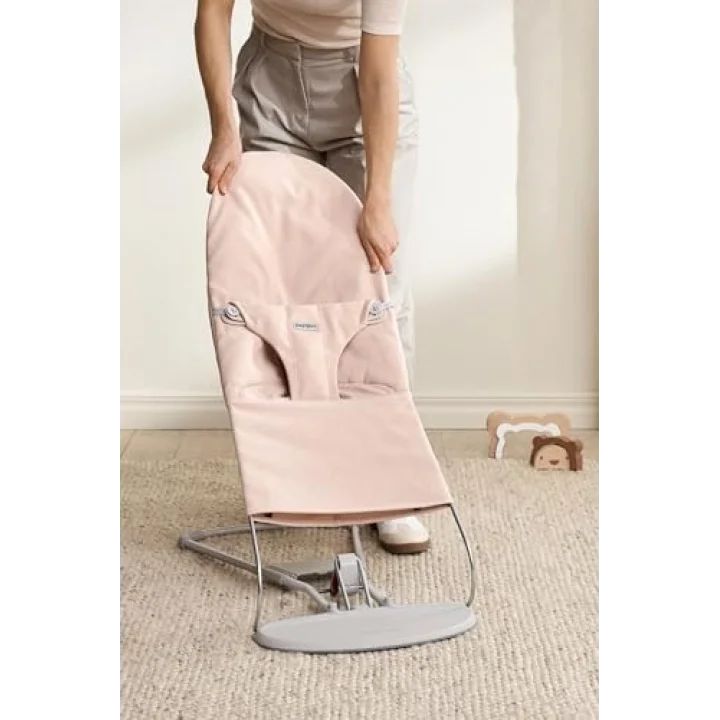 Bliss bebek beşiği, dokuma melanj, açık pembe