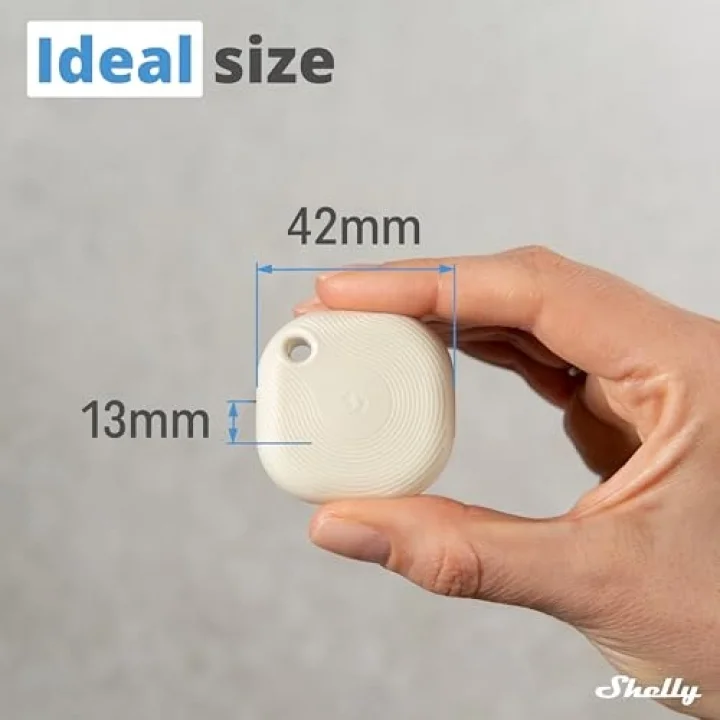 Blu Button Tough Ivory – Smart Scene Bluetooth tuşu, ev otomasyonu, IP54 sertifikalı, uzun menzil (10 – 30 m), çoklu tıklama etkinleştirme, ağ geçidi gerekli, BTHome protokolü