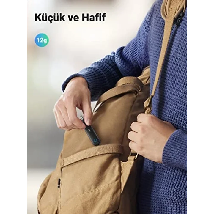 Bluetooth 5.0 Verici 3.5mm Jack ve Dahili Mic Araç Mikrofon Bluetooth Adaptörü ile 2si 1 Arada Alıcı Siyah