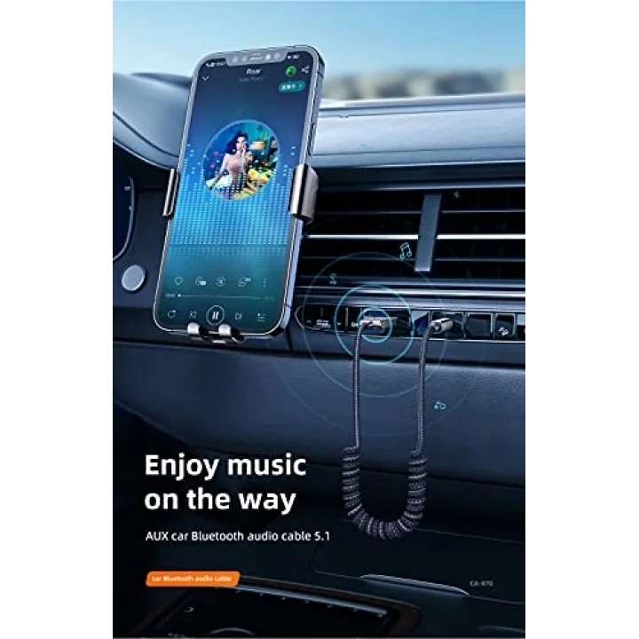Bluetooth Car Receiver Aux, Gri
