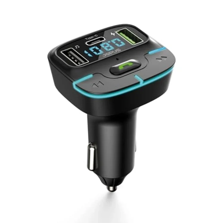 Bluetooth FM Transmitter Araç Kiti, Hızlı Şarj, USB, Type-C, HD Mikrofon, 9914